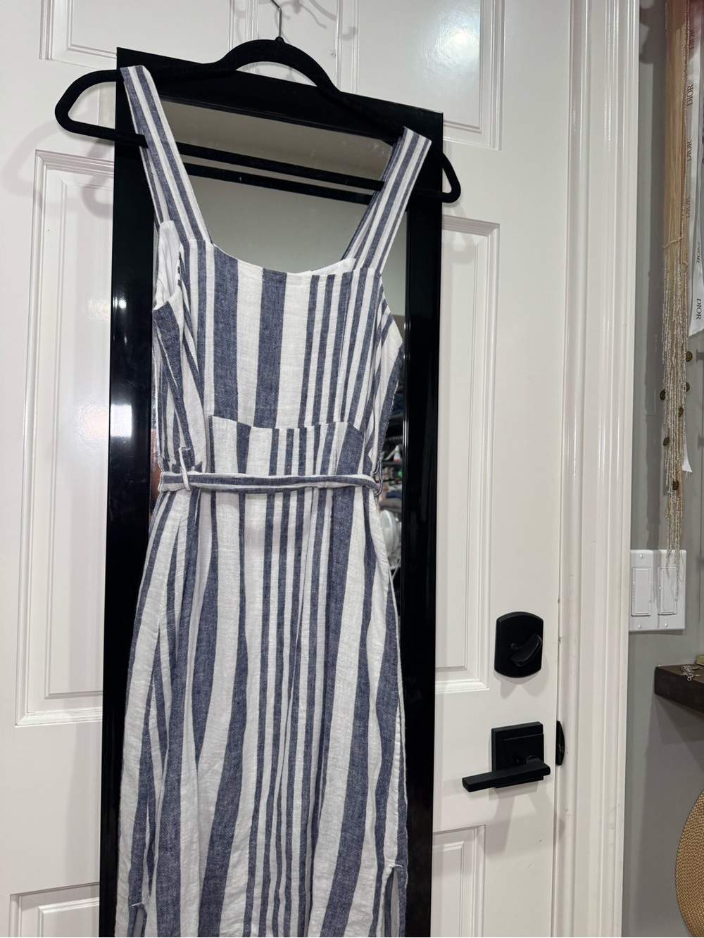 Rails Blue and White Striped Maxi Dress with Tie Waist size small - Picture 4 of 11